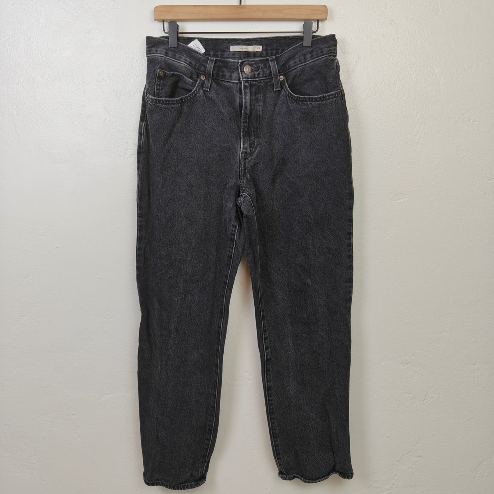 Levis 94 Baggy Jeans Womens 29 Black High Rise Relaxed 90s Grunge Streetwear - Picture 2 of 11